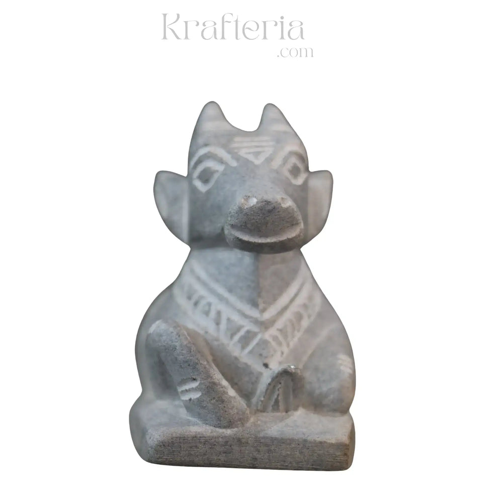 Nandi Idol in Soft Stone – Traditional Temple Decor belur shanker
