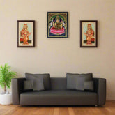 Handpainted Laxmi Devi Thanjavur Painting – Vibrant & Detailed