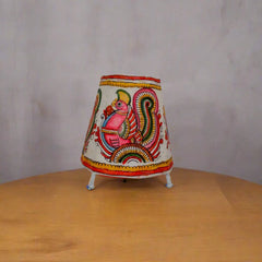 Peacock Design in Leather Shadow Puppetry – Ethnic Home Decor | Bed Lamp Leather Paintings