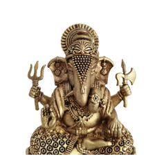 Brass Ganesha Sculpture: Symbol of Prosperity, Intellect, and Protection