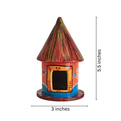 Vibrant Village Hut - Hand-Painted Kondapalli Wooden Toy