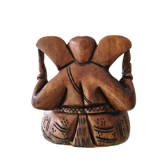Hand-Carved Wooden Lord Ganesha Idol – Traditional Home Decor