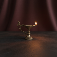 Handcrafted Hanging Brass Peacock Diya – Traditional Mayil Oil Lamp with Link Chain Brass Artwork