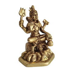 Brass Lord Shiva Idol – Mahadev Statue for Spiritual Home Decor Brass Ware