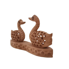 Wooden Carved Ducks Couple | Ideal Gift & Decorative Sculpture maruthi handicrafts