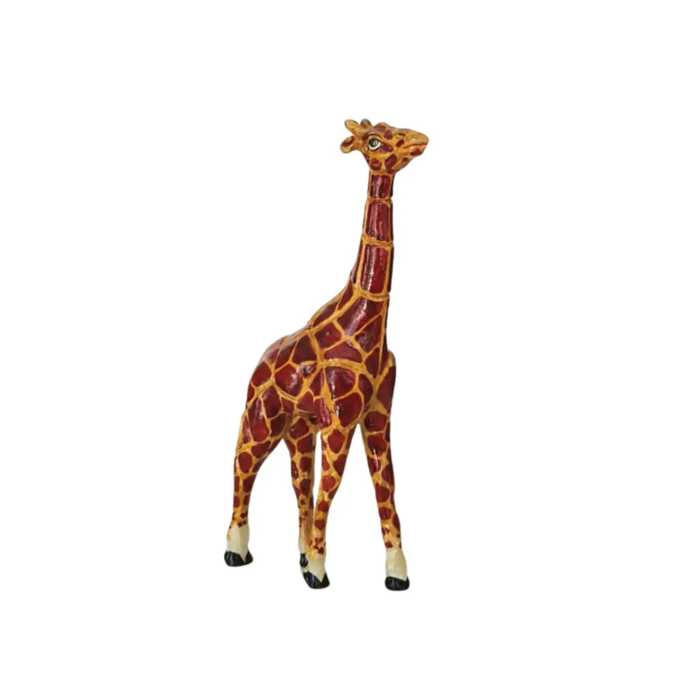 Hand-Painted Wooden Giraffe – Decorative Animal Figurine Accessories