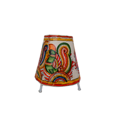 Peacock Design in Leather Shadow Puppetry – Ethnic Home Decor | Bed Lamp