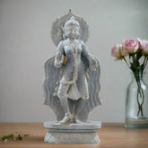 Tandavam Dancing Amman Sculpture – Divine Dance of Power and Grace Soft Stone