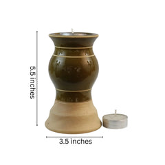 Non toxic wax candle with stand