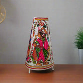 Radha Devi Dance Leather Puppetry Lamp Shade | Bed Lamp Leather Paintings