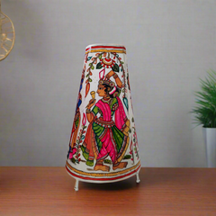 Radha Devi Dance Leather Puppetry Lamp Shade | Bed Lamp