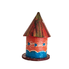 Vibrant Village Hut - Hand-Painted Kondapalli Wooden Toy