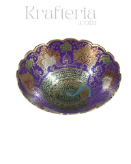 Peacock Glory - Centerpiece Brass Fruit Bowl