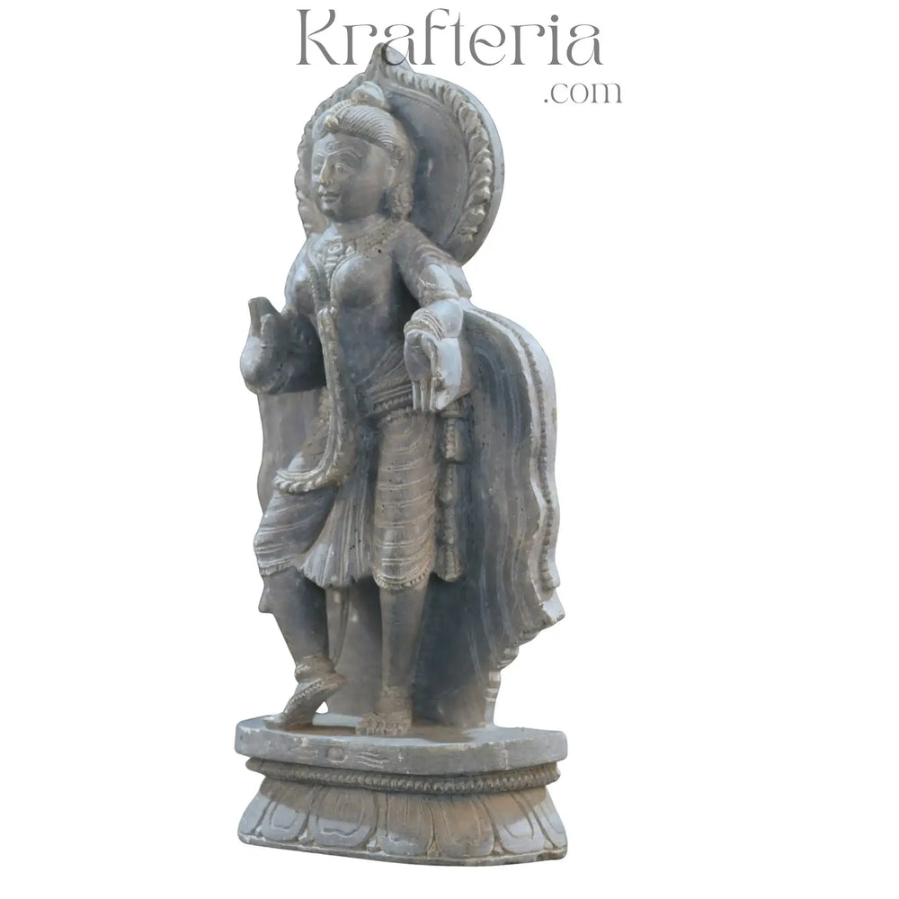 Tandavam Dancing Amman Sculpture – Divine Dance of Power and Grace Soft Stone