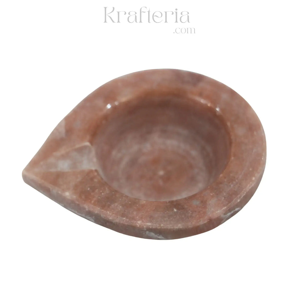Marble Deepam for Puja – Traditional Indian Oil Lamp Marble Soft Stone