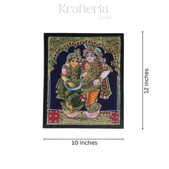 Elegant Radha Krishna – Thanjavur Artistry Paintings