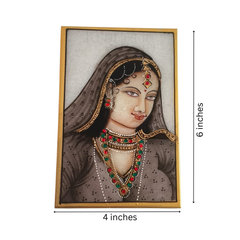 The Serene Princess of Rajasthani Marbel Painting
