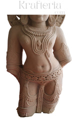 Ancient Indian Sandstone Sculpture of a Divine Being (Deva/Gandharva)