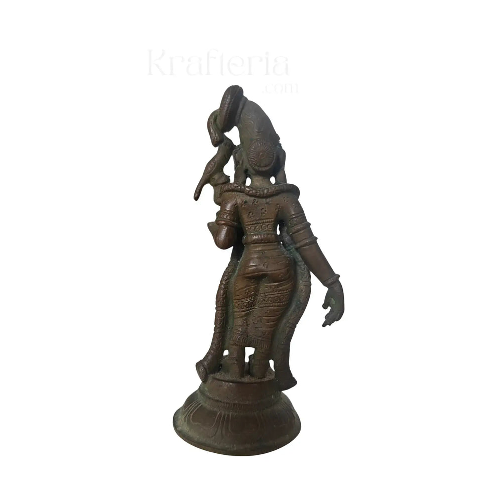Meenakshi Amman Panchaloha Idol – Antique Finish Sculpture Panchaloha