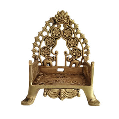 Ornate Golden Brass Sinhasan/Singhasan (Throne) Brass Ware
