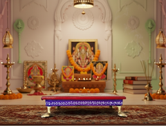 Hand-Painted Wooden Stool | Decorative Handmade Furniture