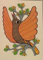Guardian of the Hearth – Gond Tribal Line Art Paintings