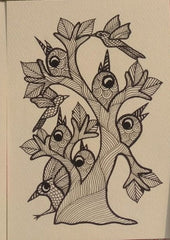 The Story Tree Gond Birds and Sacred Nature Paintings