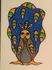 Handmade Gond Painting Greeting Card (A5 Size) Paintings