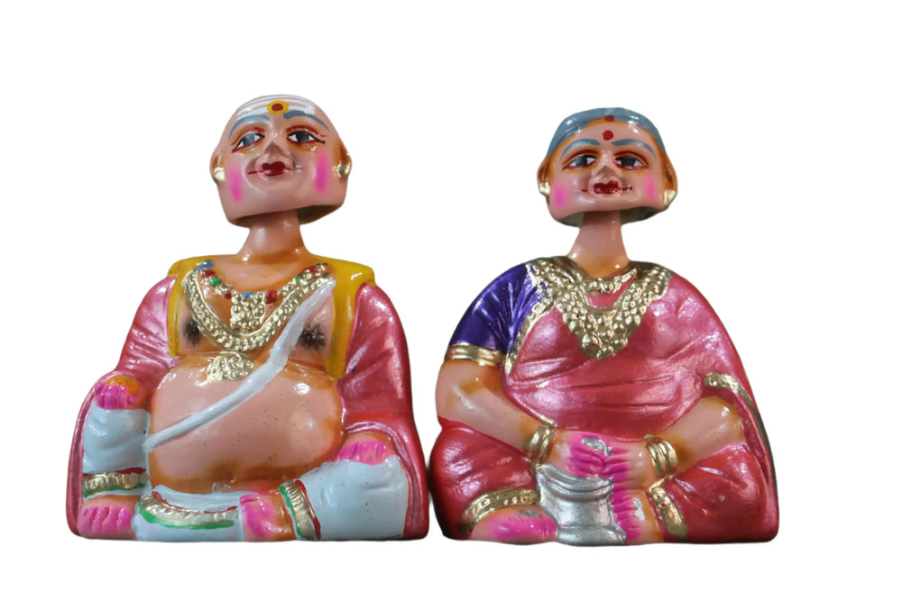 Traditional Thanjavur Dolls – Handcrafted South Indian Golu Figurines Alagu Sundaram