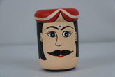 Traditional Rajasthani Painted Pen Stand – Artistic Office Decor