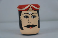 Traditional Rajasthani Painted Pen Stand – Artistic Office Decor Wooden Lacquerware&toys