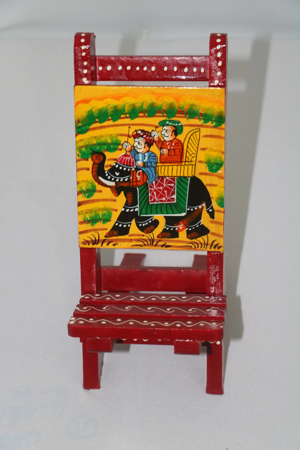 Handcrafted Wooden Mobile Stand | Colorful Hand-Painted Design maruthi handicrafts