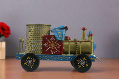 Iron Hand Painted Train Pen Stand