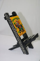 Handcrafted Wooden Mobile Stand | Colorful Hand-Painted Design