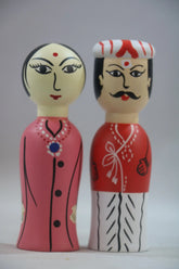 Adorable Couple Toy Dolls – Non-Toxic & Kid-Safe Colors Wooden Lacquerware&toys