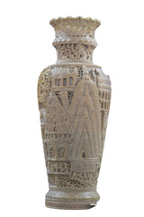 Decorative Flower Vase Lamp – Intricate Jali Carving Inspired by Kashi Temples Bachcha Lal