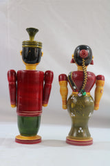 Channapatnam Wooden Marriage Couple Figurine – Traditional Handmade Craft