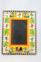 Handcrafted Wooden Parrot Photo Frame – Colorful Decorative Wall Accent