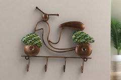 Iron Hand Painted Scooters Wall Hanger Iron Decorative