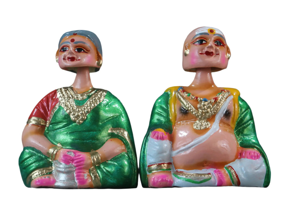 Traditional Thanjavur Dolls – Handcrafted South Indian Golu Figurines Alagu Sundaram