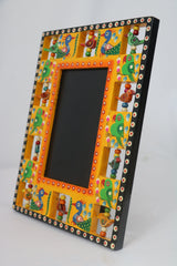 Handcrafted Wooden Parrot Photo Frame – Colorful Decorative Wall Accent Balaji varanasi