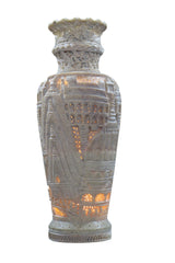 Decorative Flower Vase Lamp – Intricate Jali Carving Inspired by Kashi Temples