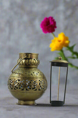 Iron Antique Dhoop Dani Pot Light Candle Holder