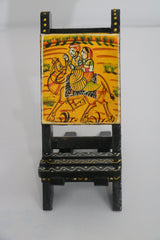 Handcrafted Wooden Mobile Stand | Colorful Hand-Painted Design