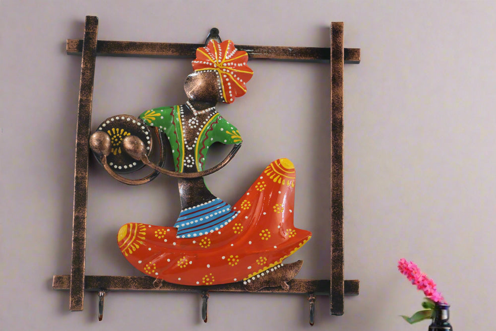 Iron Hand Painted Musicians Frame Iron Decorative