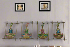 Iron Hand Painted Rajasthani Sardar Set Of 4