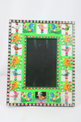 Handcrafted Wooden Parrot Photo Frame – Colorful Decorative Wall Accent
