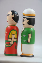 Traditional Couple Peg Dolls Non-Toxic Color