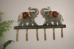 Iron Hand Painted Elephant Wall Hangers Iron Decorative