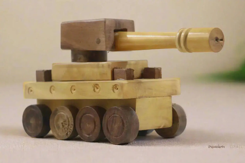 Military Tank Wooden Toy – Rolling Fun for Little Soldiers Wooden Toys